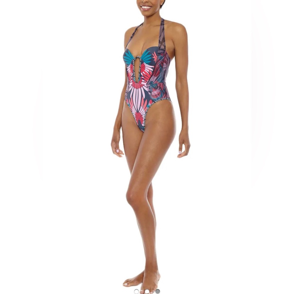 NWT ANDREA IYAMAH Kenya Halter Neck One Piece Swimsuit